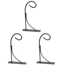 3Pièces Support Pot Noir En Métal - Support Plante Robuste Décor
