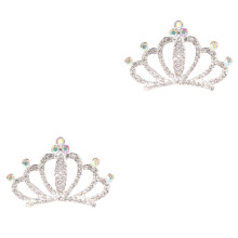 2Pièces Accessoires Cheveux Blancs Strass Pour