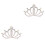2Pièces Accessoires Cheveux Blancs Strass Pour 1