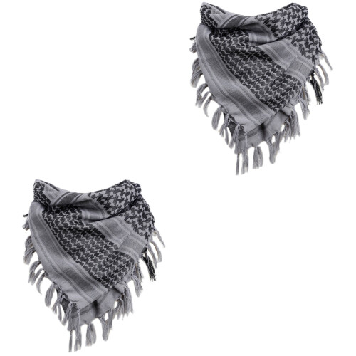 2Pièces Écharpe Cou Arab Style En Coton Durable Unisexe Mode