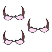 3Pièces Lunettes Noires Party Accessoires Rigides