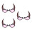 3Pièces Lunettes Noires Party Accessoires Rigides 1