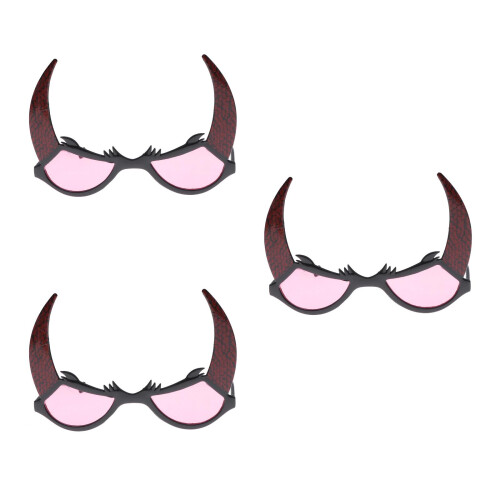 3Pièces Lunettes Noires Party Accessoires Rigides