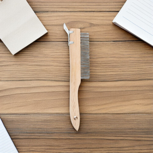 2St Staalborstel Met Hout Handvat Voor Efficiënt Roestschrobben 2