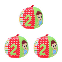 3Pièces Balles D'éveil Bébé En Tissu Coloré Faciles À Tenir