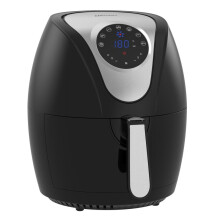 (Black, 1200-1400W) 4.5L Air Fryer - 1400W Oil-Free Cooker with 7 Presets, Non-Stick, Dishwasher Safe Basket (4.5L