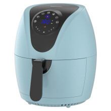 (Aqua Green, 1200-1400W) 4.5L Air Fryer - 1400W Oil-Free Cooker with 7 Presets, Non-Stick, Dishwasher Safe Basket (4.5L