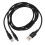 3Pièces Câble Data Chargeur USB Type-C Nylon Résistant Noir 1