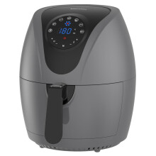 (Grey, 1200-1400W) 4.5L Air Fryer - 1400W Oil-Free Cooker with 7 Presets, Non-Stick, Dishwasher Safe Basket (4.5L
