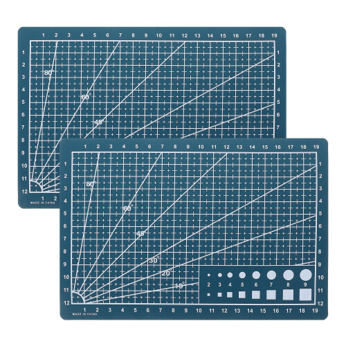 2Pièces Tapis De Coupe Durable ABS Vert Double-Face Pour DIY Couture