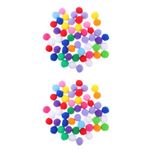 200Pièces Fluffy Balls Colorées Pour Fêtes Activités Manuelles