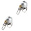 2Pièces Guidon Argent Métal Brrring Son 1