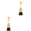 2Pièces Trophées Ballet Enfants Dorés Pour Décor Danseuses 1