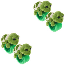 4Pièces Bracelet Slap Tortue Peluche Vert Durable Enfant Fête Cadeau