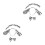6Pièces Costume Cosplay Accessoires Oreilles Queue 1