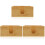 3Pièces Porte-Serviettes En Bois Khaki Résistant Élégant 1