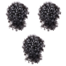 3St Vrouwen Pruik Grijs Synthetisch Knot Haar Met