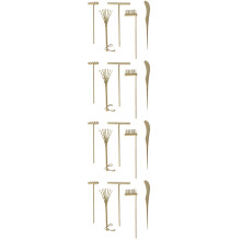 20Pièces Mini Râteau Khaki Pour Décoration Micro Et Gestion Stress