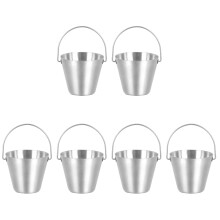 6Pièces Seau De Rangement Œufs Acier Inoxydable Cuisine Argent