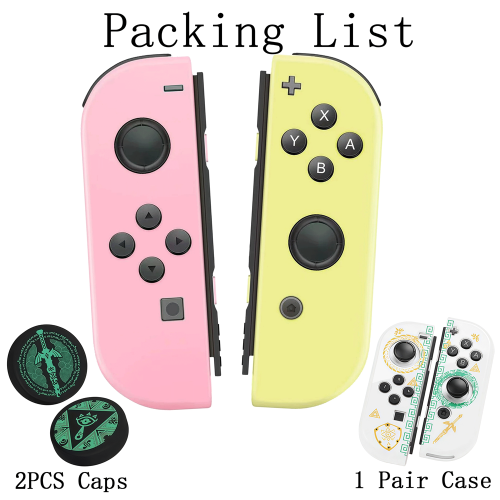 (Pink-Yellow) Wireless Controller for Nintendo Switch Joystick Switch OLED Gamepad 1