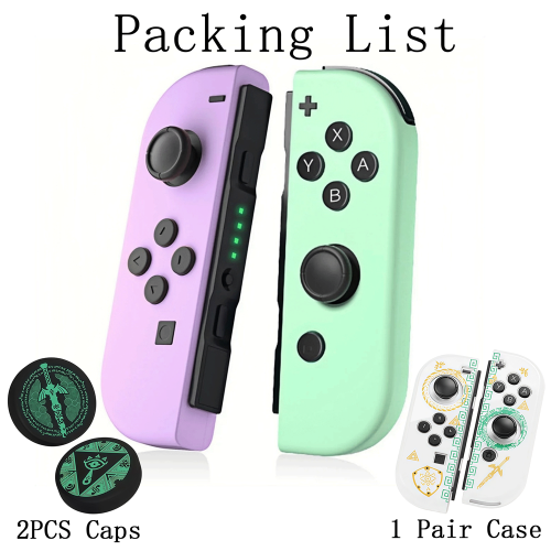 (Purple-Green) Wireless Controller for Nintendo Switch Joystick Switch OLED Gamepad 1