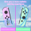 (Purple-Green) Wireless Controller for Nintendo Switch Joystick Switch OLED Gamepad 5