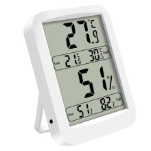 hygrothermometer digitaal met led weergave voor wit