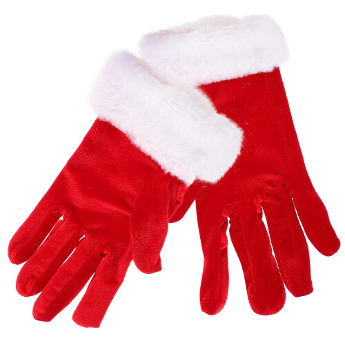 1 Paar Kerstman Handschoenen Decoratief Kort Model