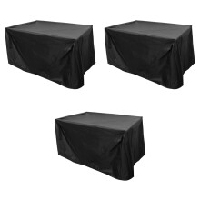 3Pièces Housses De Table Chaise Extérieur Noir