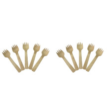 200Pièces Jetables Khaki En Bois Pour Gâteaux