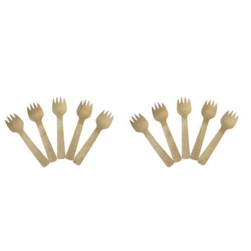 200Pièces Jetables Khaki En Bois Pour Gâteaux