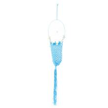 Blauwe Dreamcatcher Wanddecoratie Van Ijzeren Ring En Katoen
