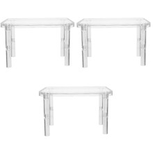 3Pièces Accessoire Hamster Transparent Lit Stable Décoration Animaux
