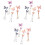 12Pièces Accessoires Clips Tassel Multicolores 1