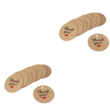 400Pièces Tags Cadeau Ronds En Papier Kraft Pour Cadeaux
