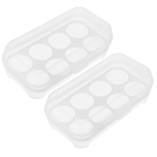 2Pièces Range Œufs Transparent Et Étanche Pour Réfrigérateur