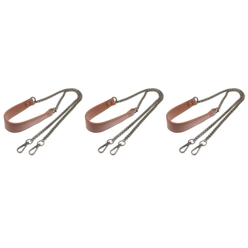 3Pièces Sac DIY Cuir Marron Métal Suspendue Mode