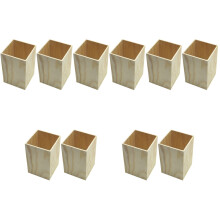 10Pièces Pot À Ustensiles Bois Pour Organisation