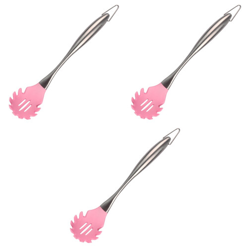 3Pièces Cuillères Silicone Rose Pour Cuisinière