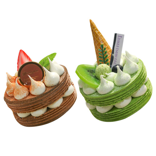 4Pièces Modèles Gâteaux Simulés Colorés Pour Vitrines Et Photos