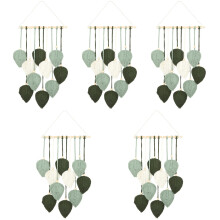 5Pièces Tapisserie Suspendue Macramé Vert Clair Décor Maison