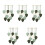 5Pièces Tapisserie Suspendue Macramé Vert Clair Décor Maison 1