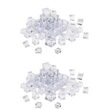 100Pièces Cubes De Glace Décoratifs Transparent Pour Photos