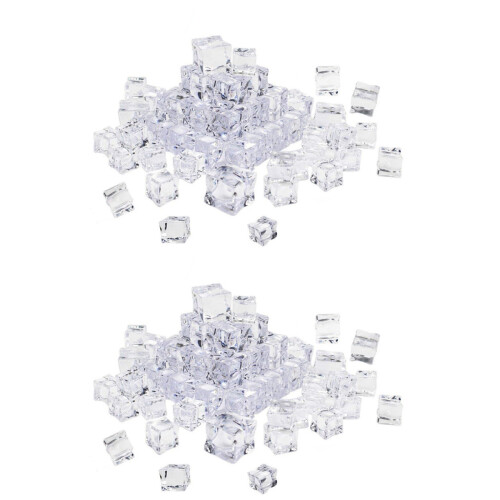 100Pièces Cubes De Glace Décoratifs Transparent Pour Photos