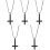 5Pièces Colliers Croix Mode En Acier Noir Durable Et Stylé 1