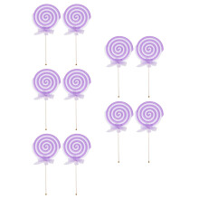 10Pièces Sucettes Factices Violet Design Réaliste Pour Enfants