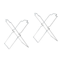 2Pièces Support Mural Résistant Argent Mat