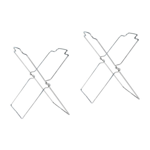 2Pièces Support Mural Résistant Argent Mat
