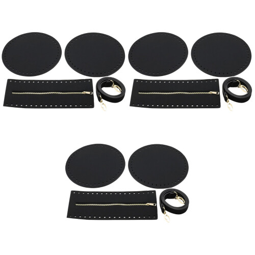 3Ensembles Kit Sac Noir PU Cuir Base Shaper Accessoires DIY