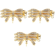 3Pièces Connecteurs Dorés Pour Bracelet Collier Accessoires DIY